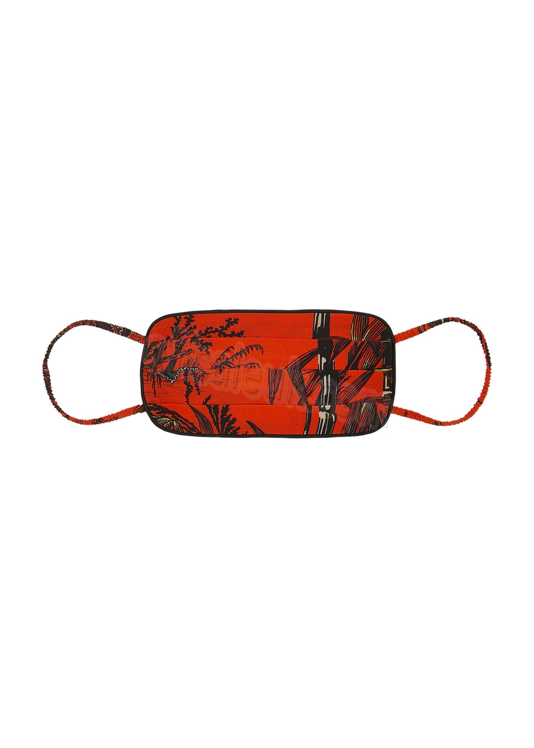 Discount CHINOISERIE PRINT SILK FACE MASK - Discount CHINOISERIE PRINT SILK FACE MASK
