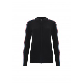 Bella Freud Meisel Stripe Cashmere Zip Up