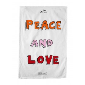 Cheap Peace and Love Tea Towel