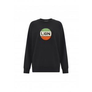Bella Freud Lion Badge Flock Sweatshirt