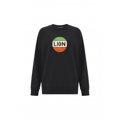 Bella Freud Lion Badge Flock Sweatshirt